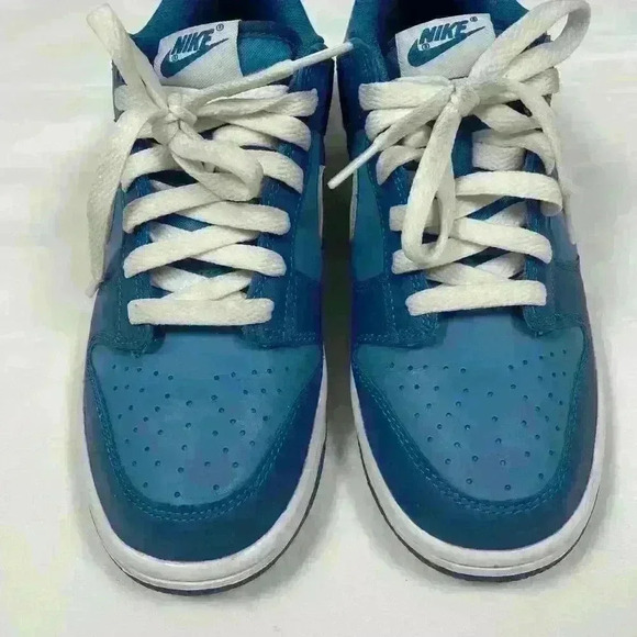 Nike Dunk Low Dark Marina Blue White Sneakers Shoes size 7Y - Picture 3 of 7